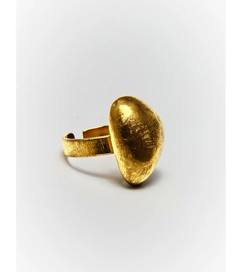 ANILLO ROCA DORADO
