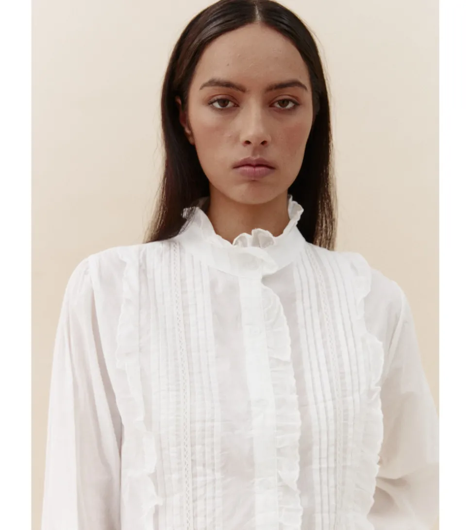 BLUSA ALFORZAS VOLANTES