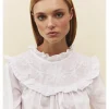 BLUSA ALGODÓN BORDADO FLORES