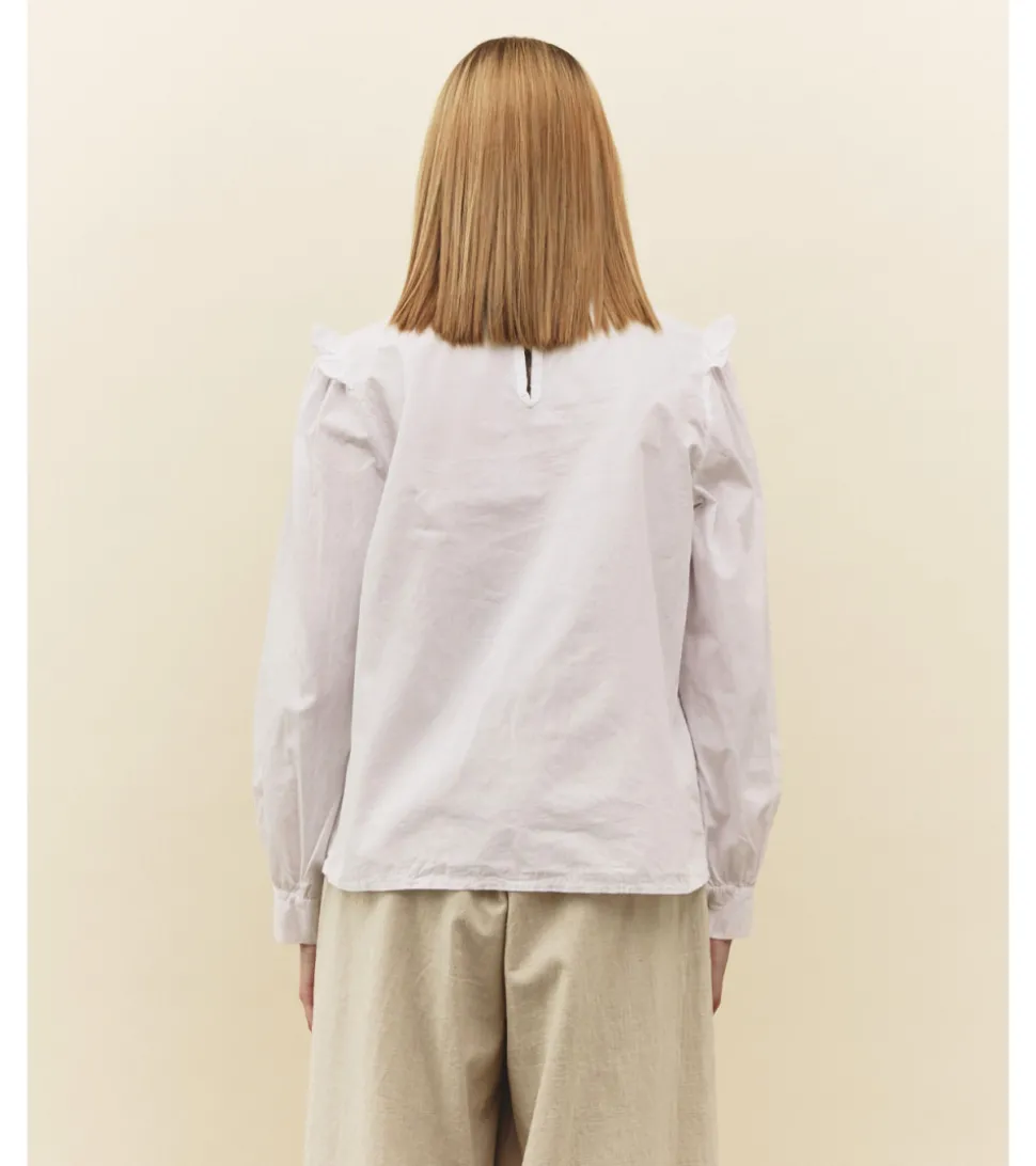BLUSA ALGODÓN BORDADO FLORES