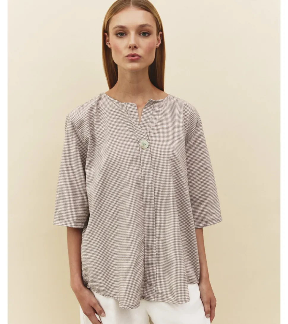 BLUSA ALGODÓN CUADRO VICHY