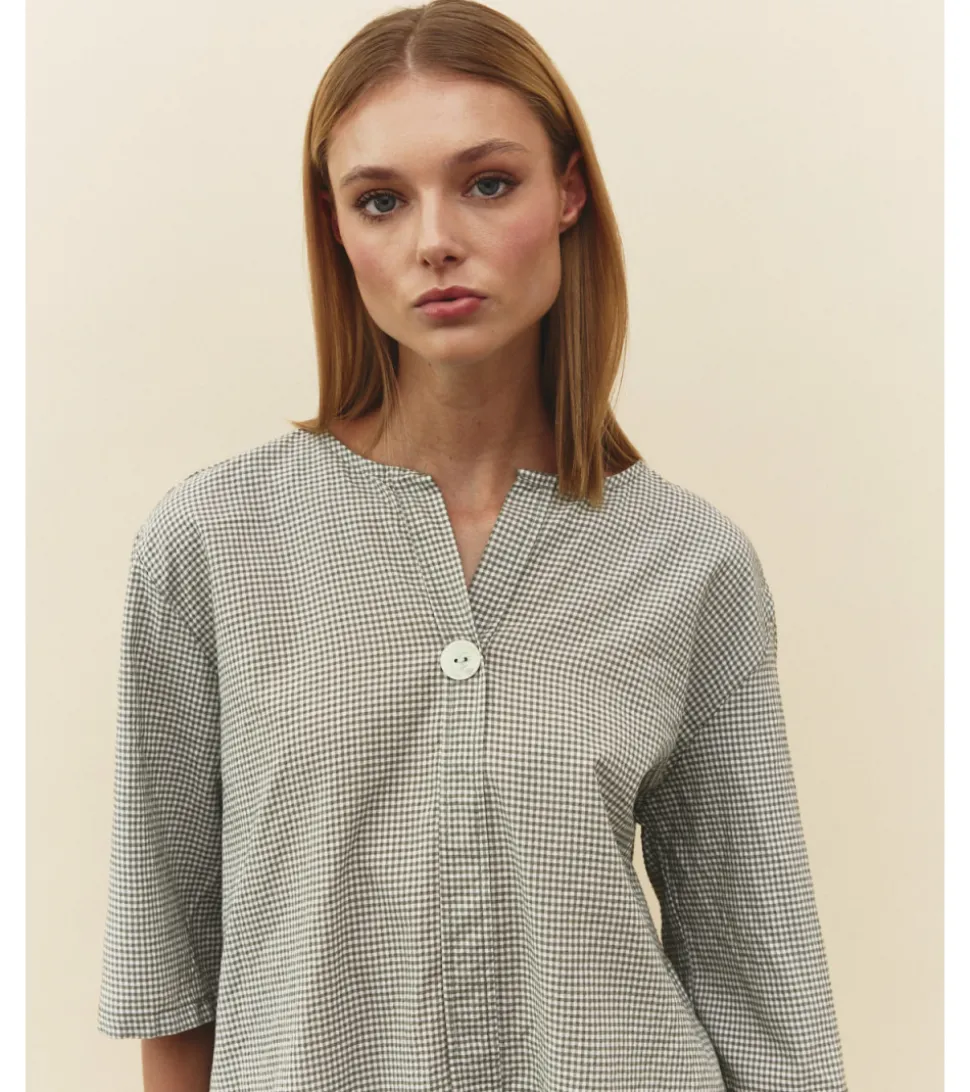 BLUSA ALGODÓN CUADRO VICHY