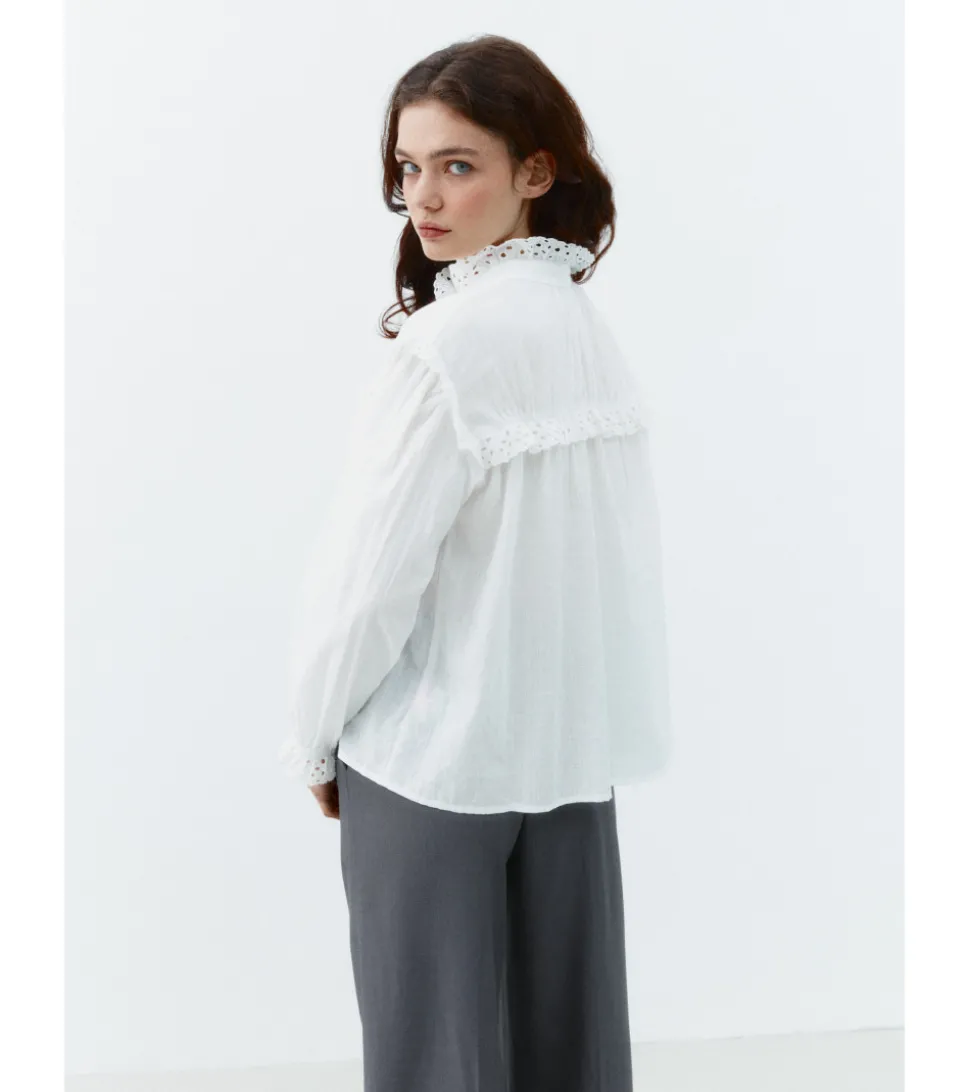 BLUSA ALGODÓN PUNTILLA