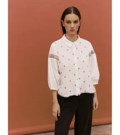 BLUSA BORDADA ALGODÓN