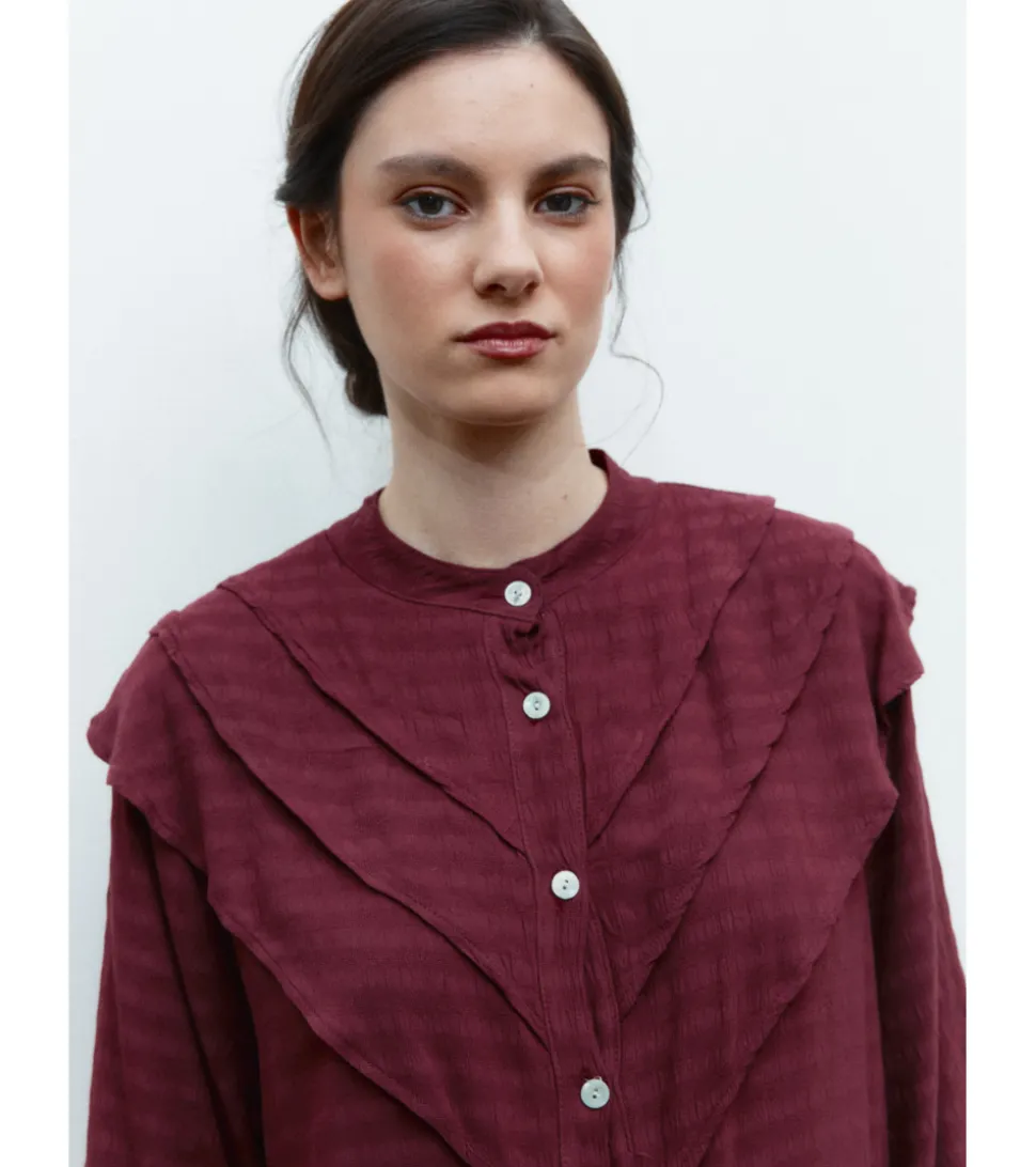 BLUSA BOTONES CON VOLANTES