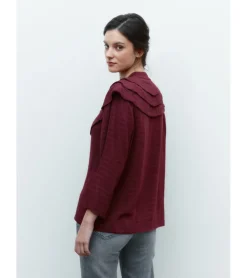 BLUSA BOTONES CON VOLANTES