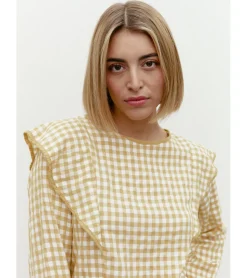 BLUSA CUADRO VICHY VOLANTES