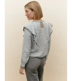 BLUSA CUADRO VICHY VOLANTES