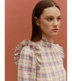 BLUSA CUADROS ALGODÓN
