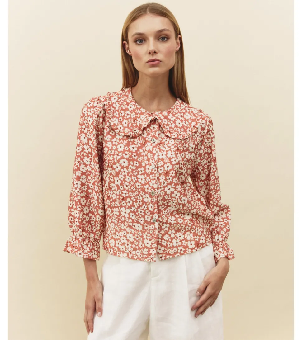 BLUSA CUELLO BOBO FLORES