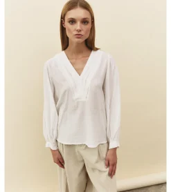 BLUSA ESCOTE PICO JARETAS