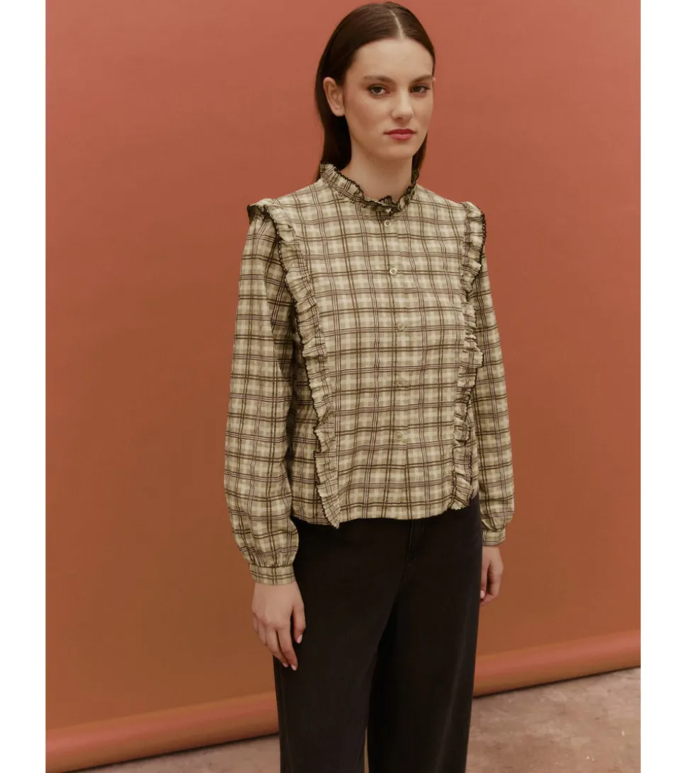 BLUSA ESTAMPADA CUADROS