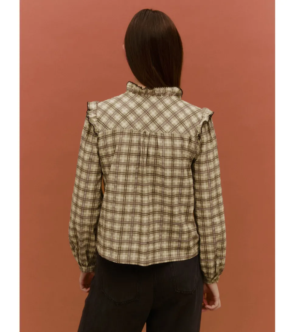 BLUSA ESTAMPADA CUADROS