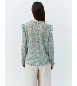 BLUSA ESTAMPADA VOLANTE