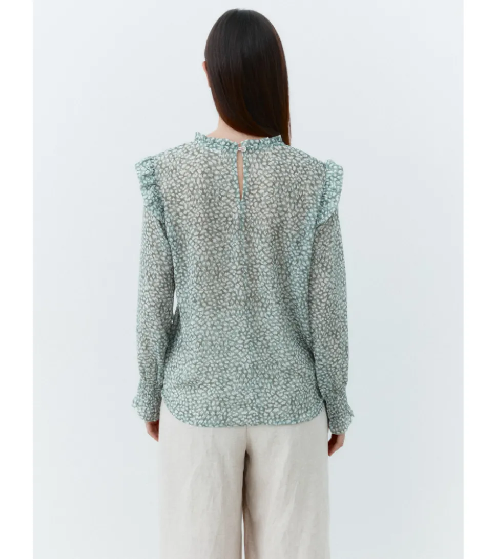 BLUSA ESTAMPADA VOLANTE