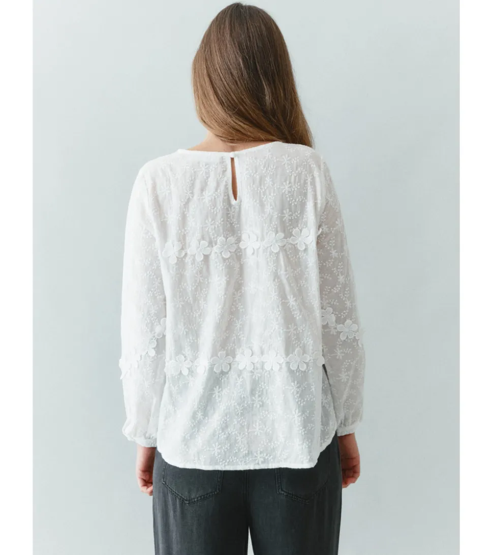 BLUSA FLORES BORDADAS