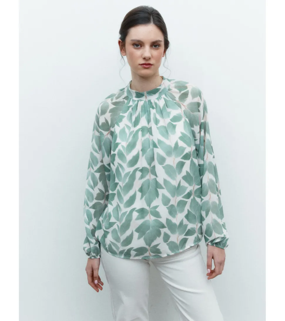 BLUSA GASA HOJAS