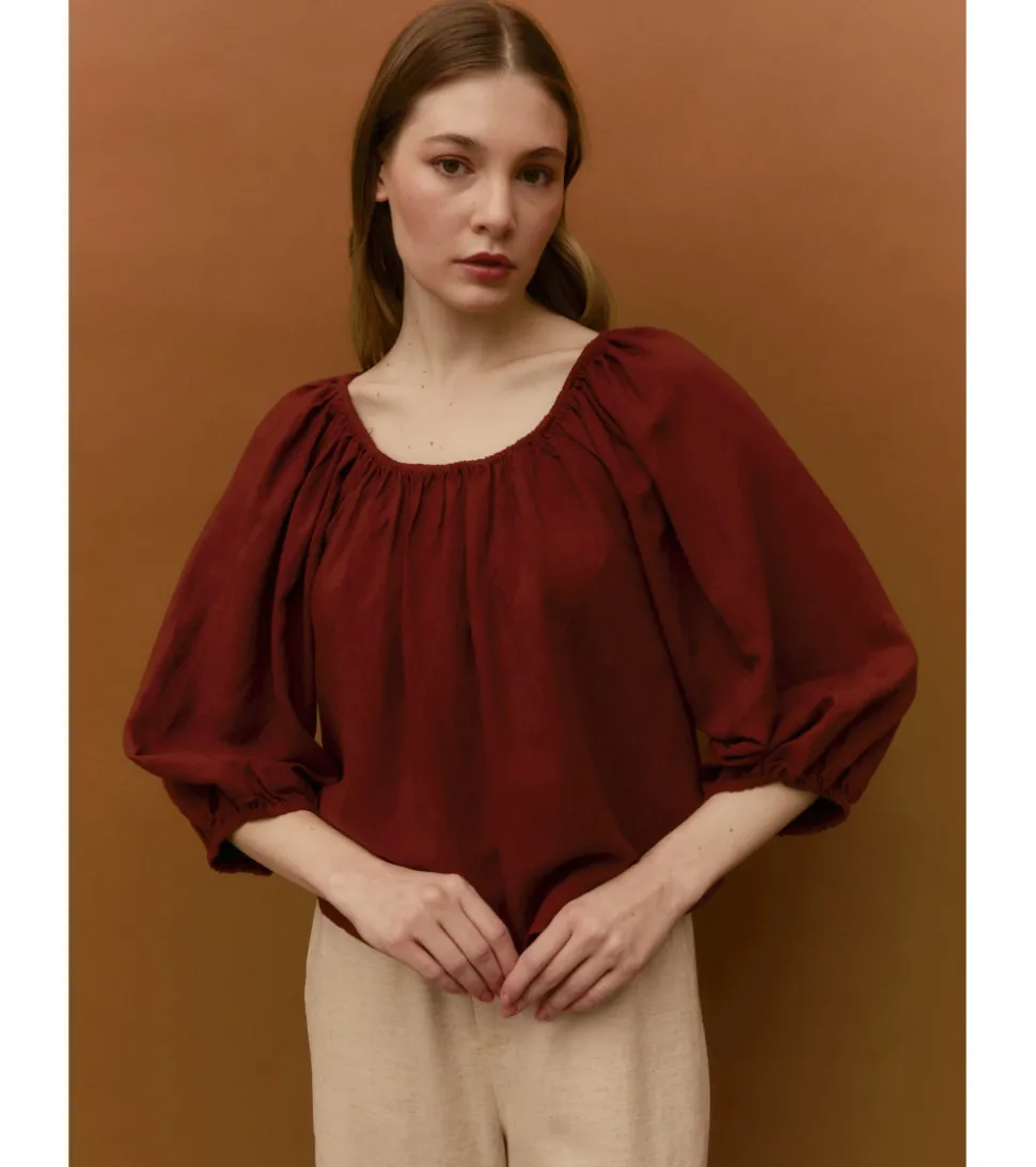 BLUSA LINO ESCOTE