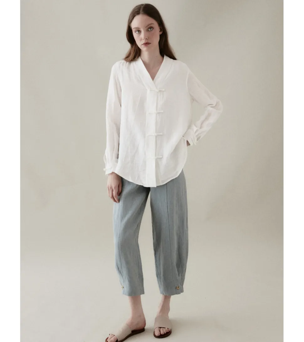 BLUSA MANGA LARGA LINO