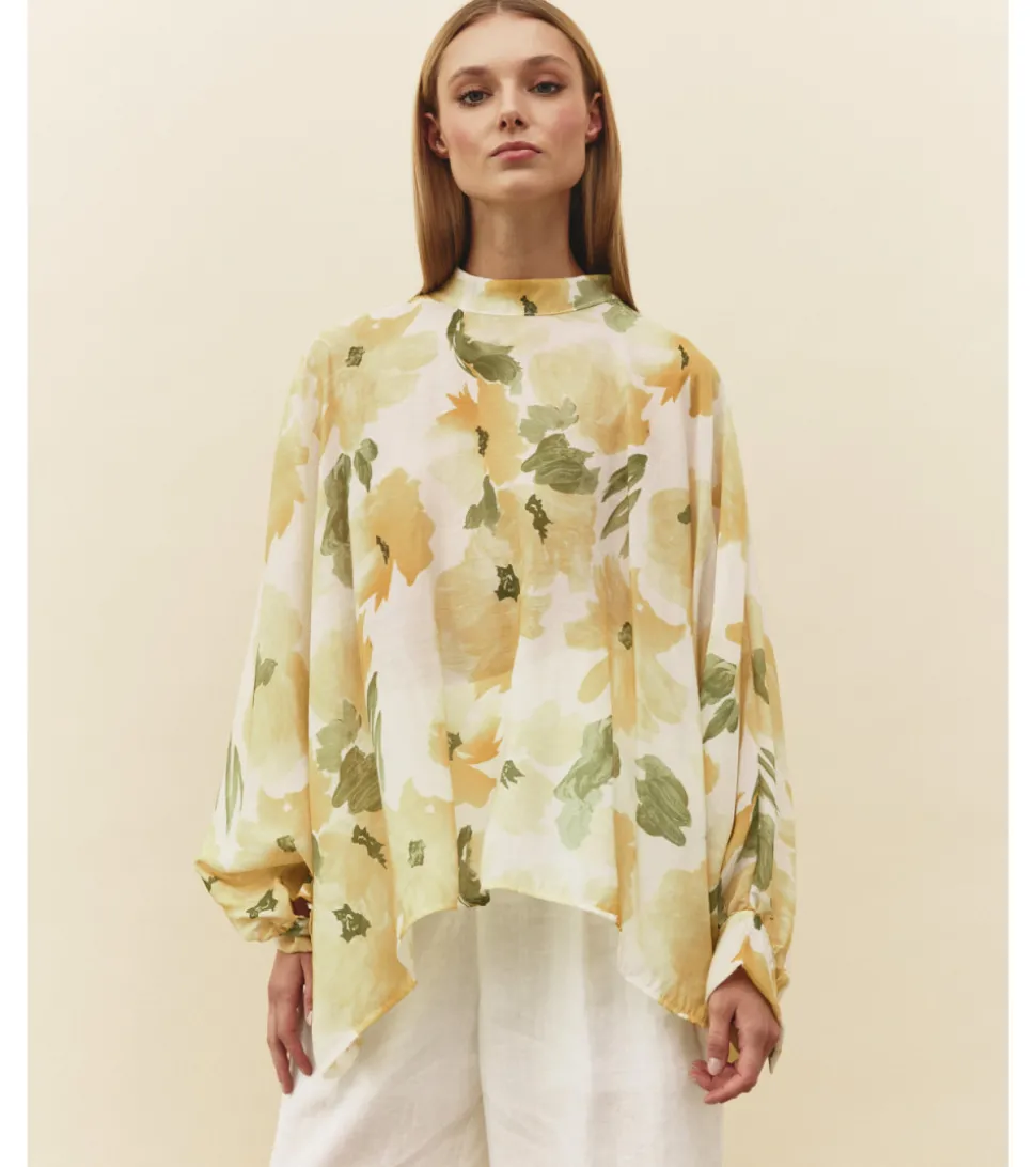 BLUSA OVERSIZE FLORES