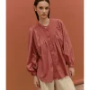 BLUSA PLIEGUES ALGODÓN