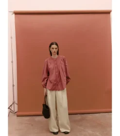 BLUSA PLIEGUES ALGODÓN