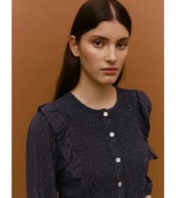 BLUSA PLUMETI BOTONES