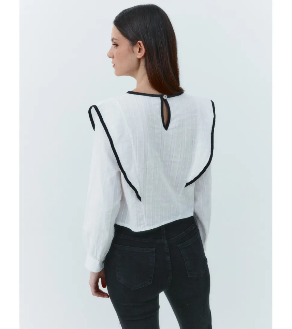 BLUSA PLUMETI VOLANTE