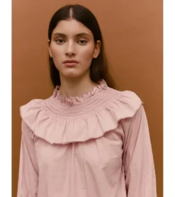 BLUSA POPELIN VOLANTE