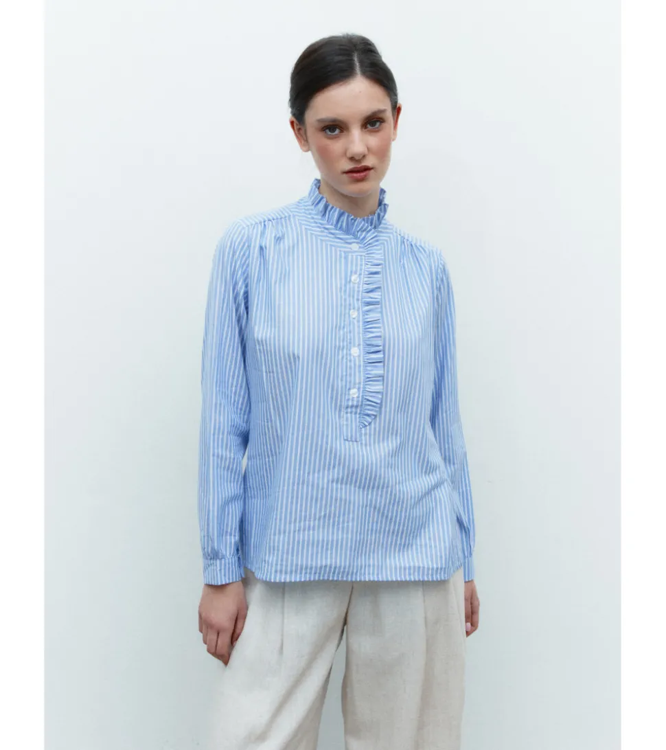 BLUSA RAYAS BOTONES