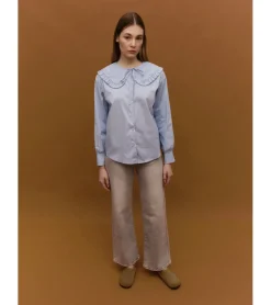 BLUSA ROMÁNTICA CUELLO BOBO