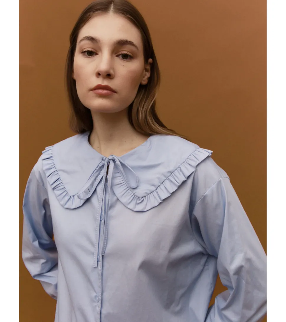 BLUSA ROMÁNTICA CUELLO BOBO