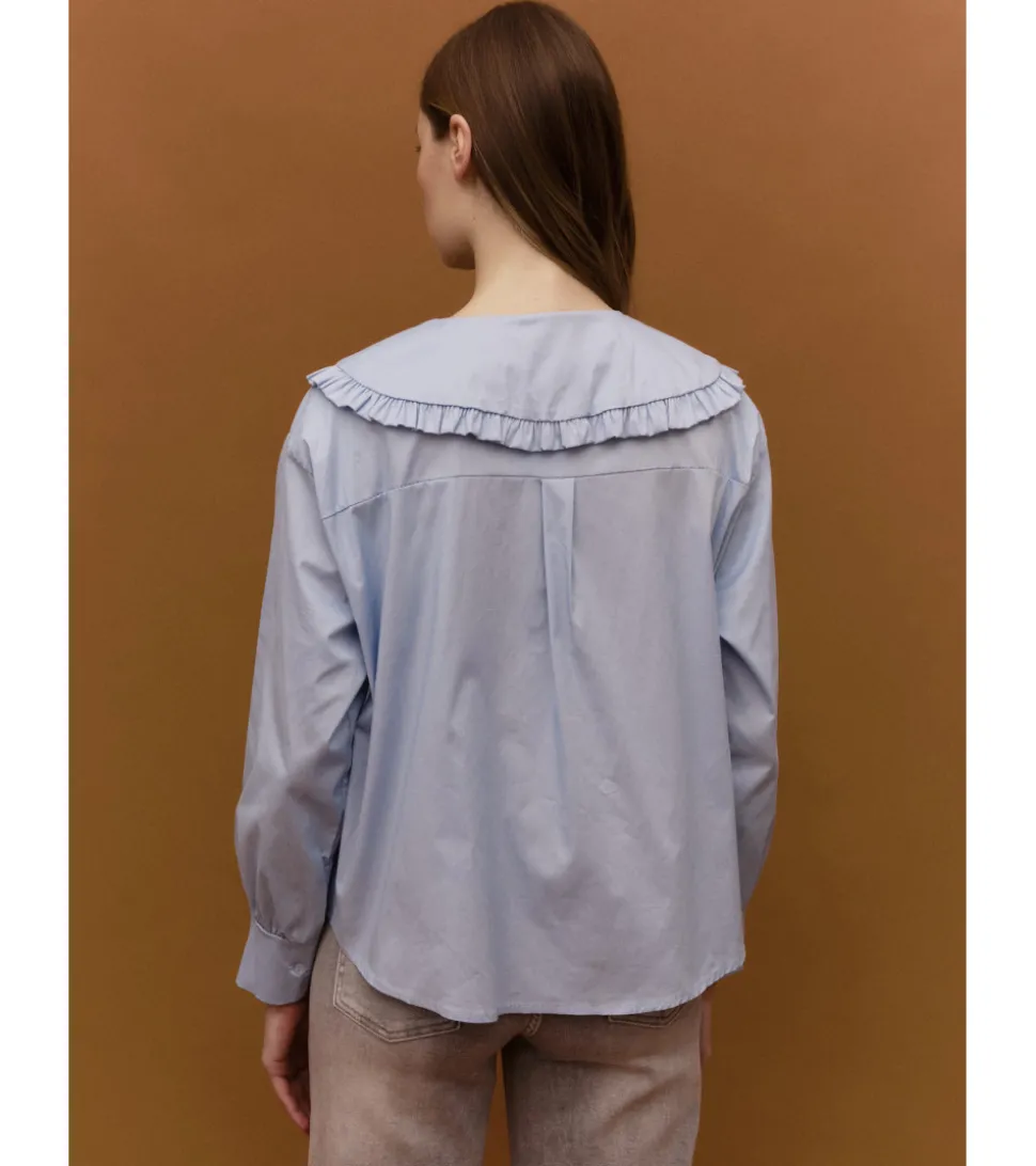 BLUSA ROMÁNTICA CUELLO BOBO