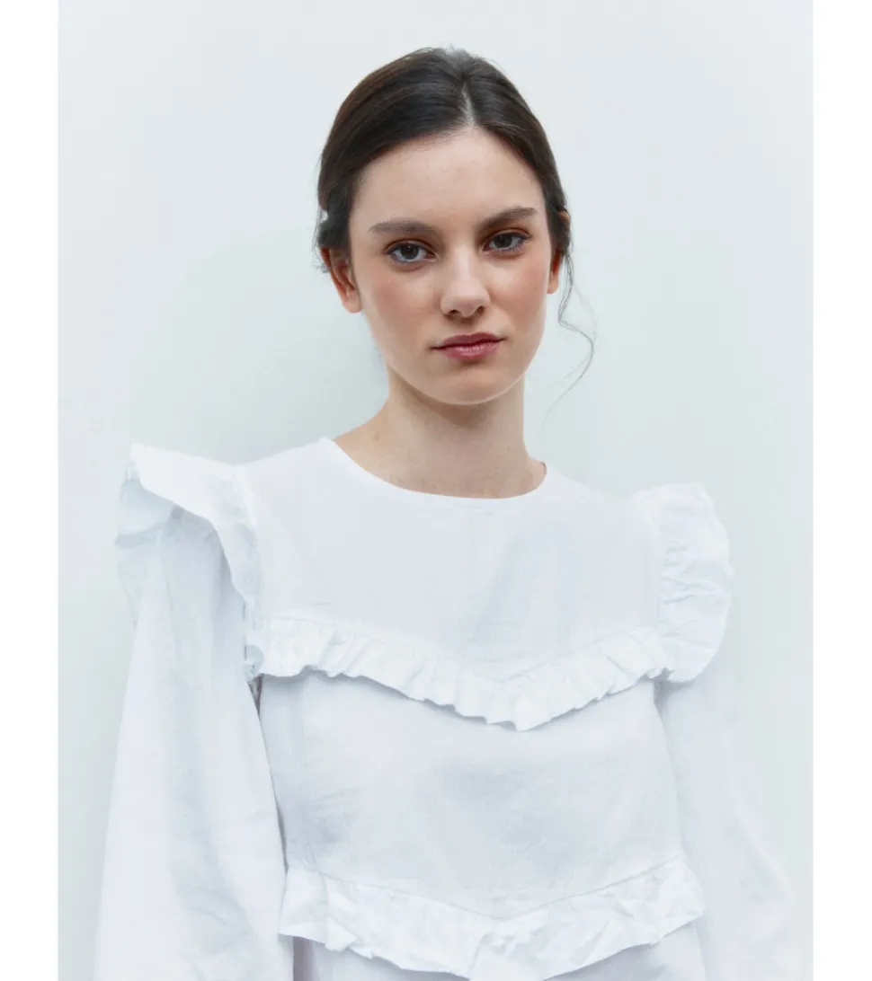 BLUSA RÚSTICA VOLANTES