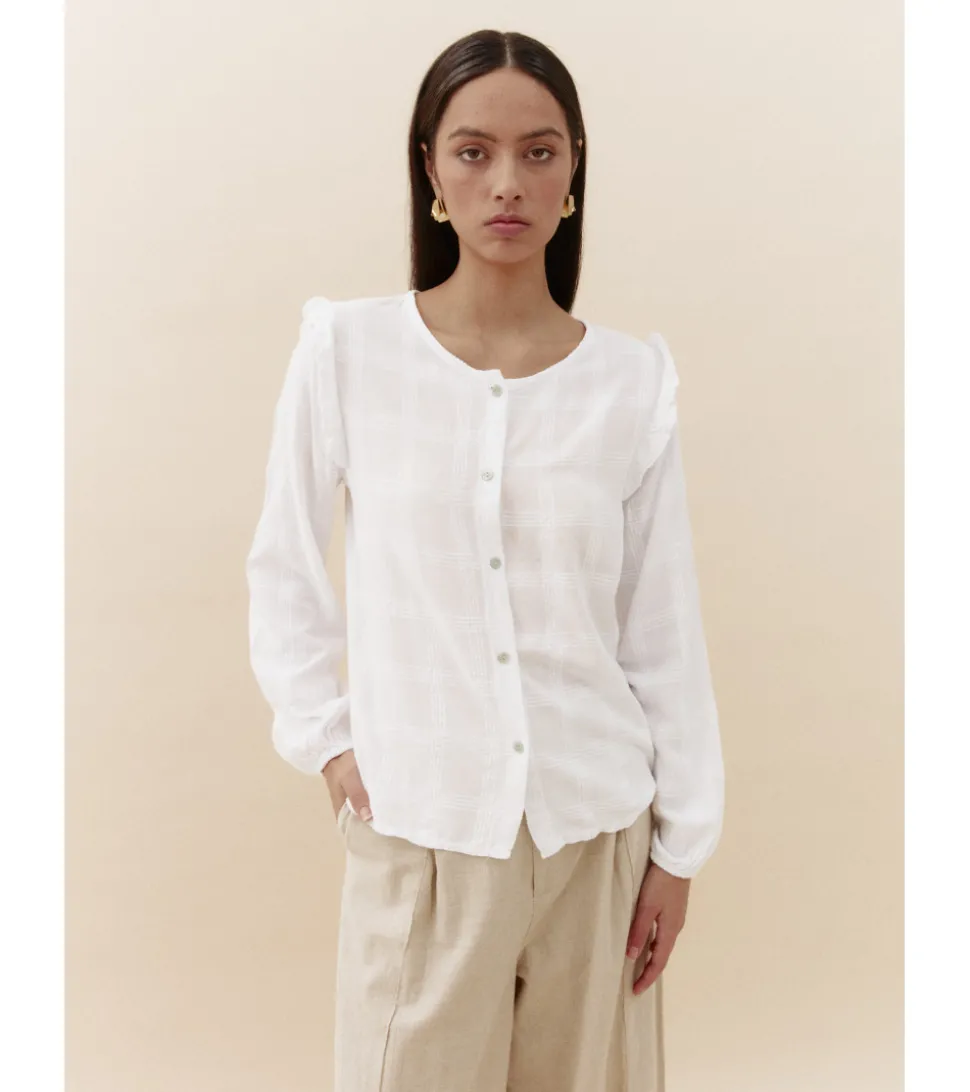 BLUSA TEXTURA CUADROS