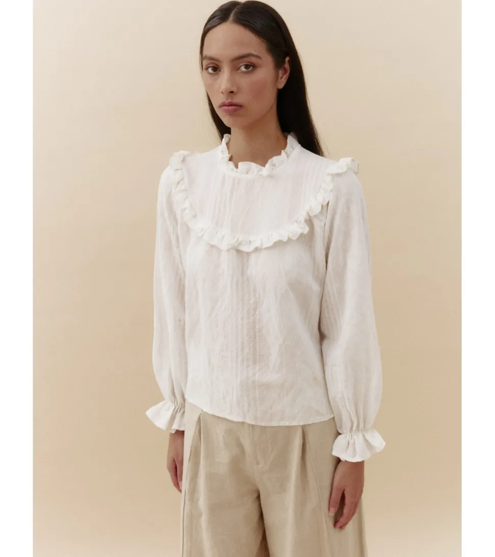 BLUSA VOLANTES TEXTURA
