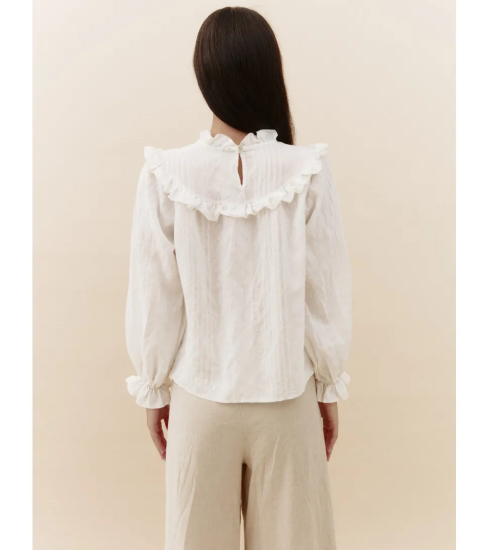 BLUSA VOLANTES TEXTURA
