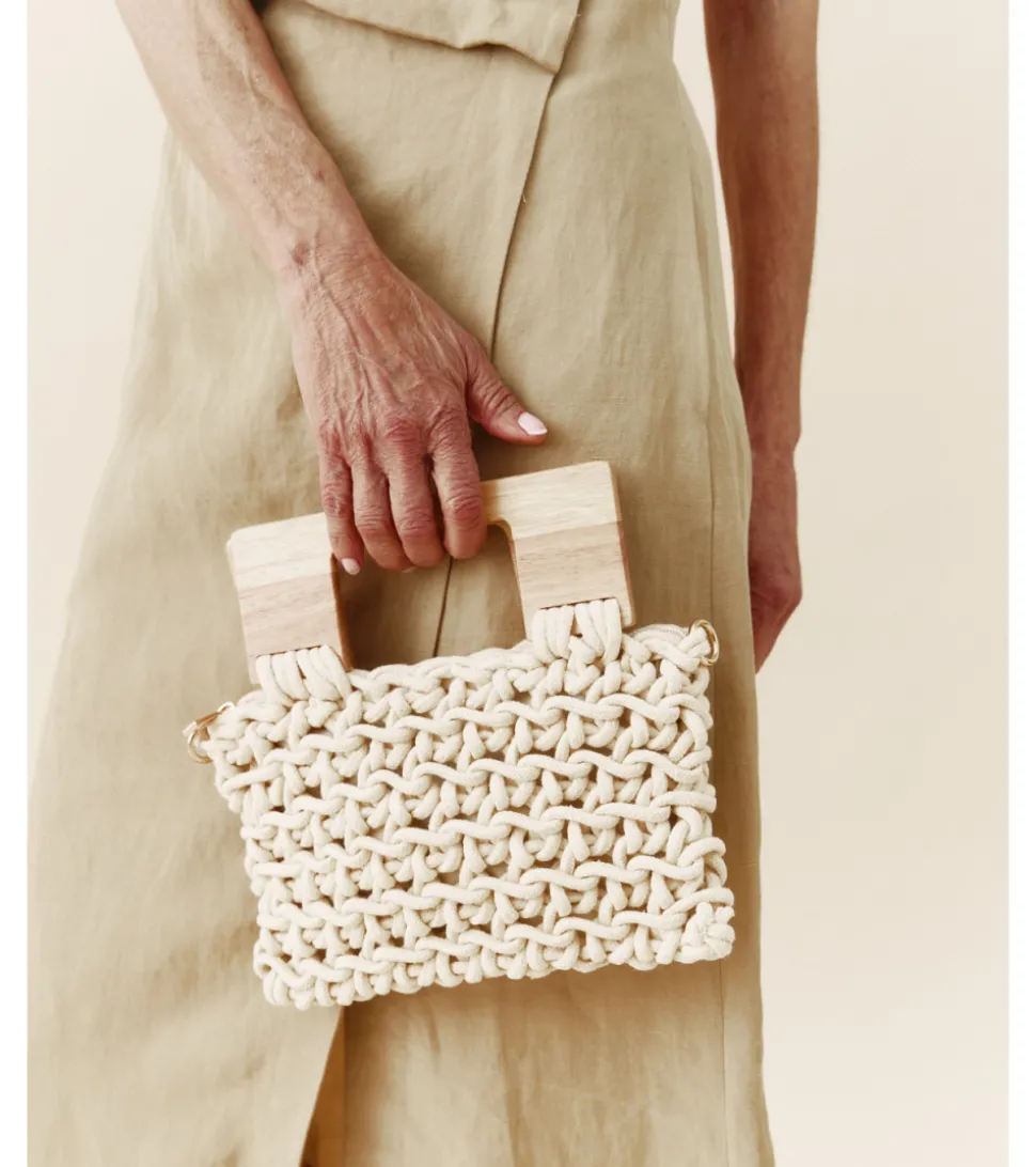 BOLSO DE MANO ASAS MADERA