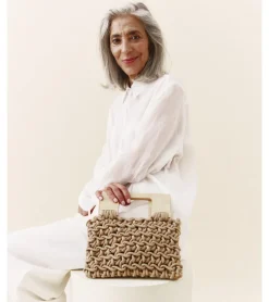 BOLSO DE MANO ASAS MADERA