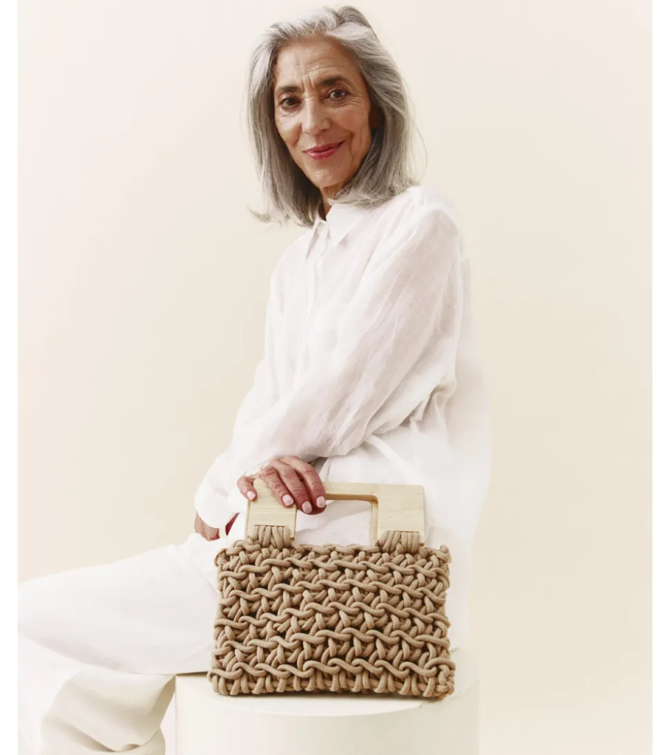 BOLSO DE MANO ASAS MADERA