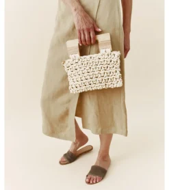 BOLSO DE MANO ASAS MADERA