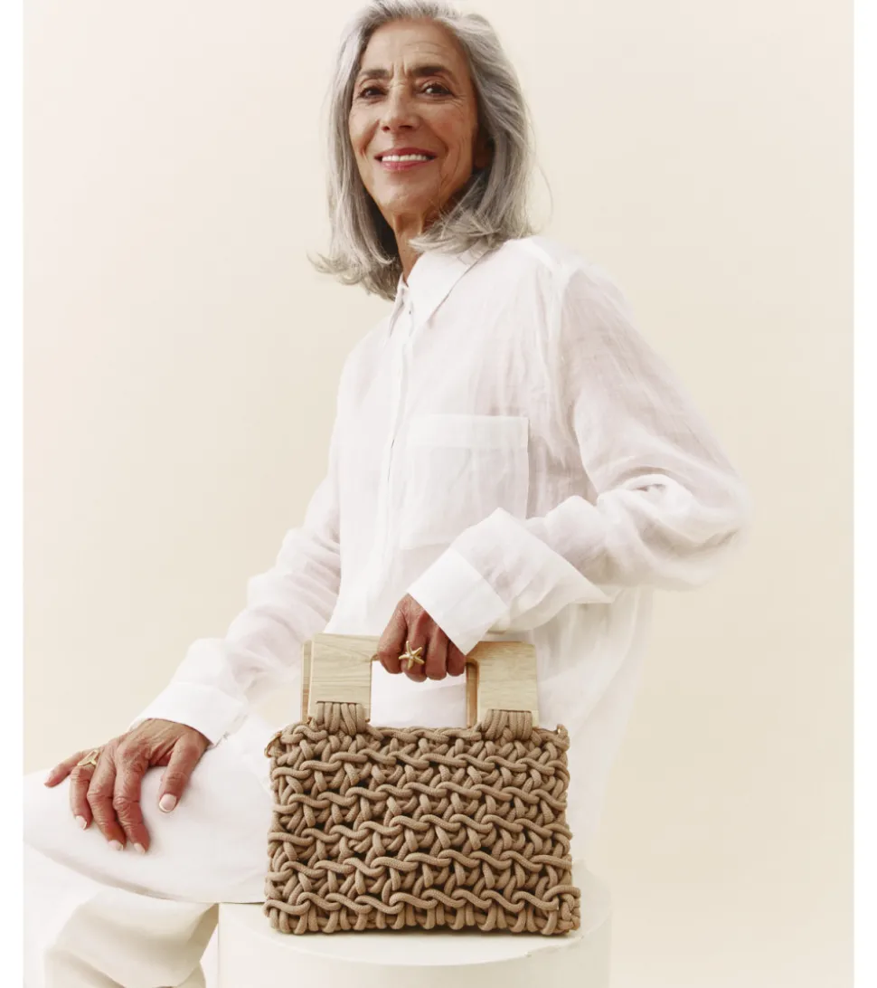 BOLSO DE MANO ASAS MADERA
