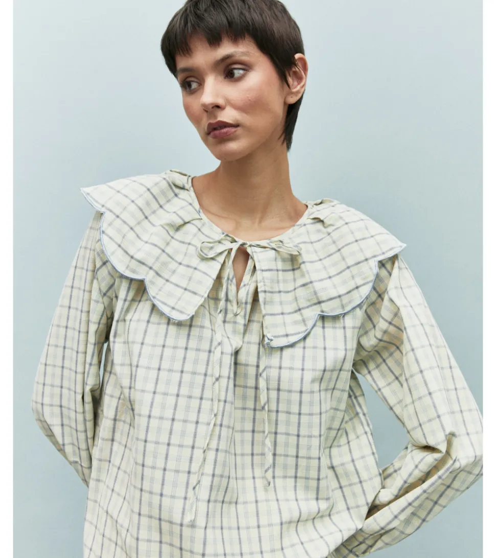 CAMISA CUELLO BOBO CUADROS