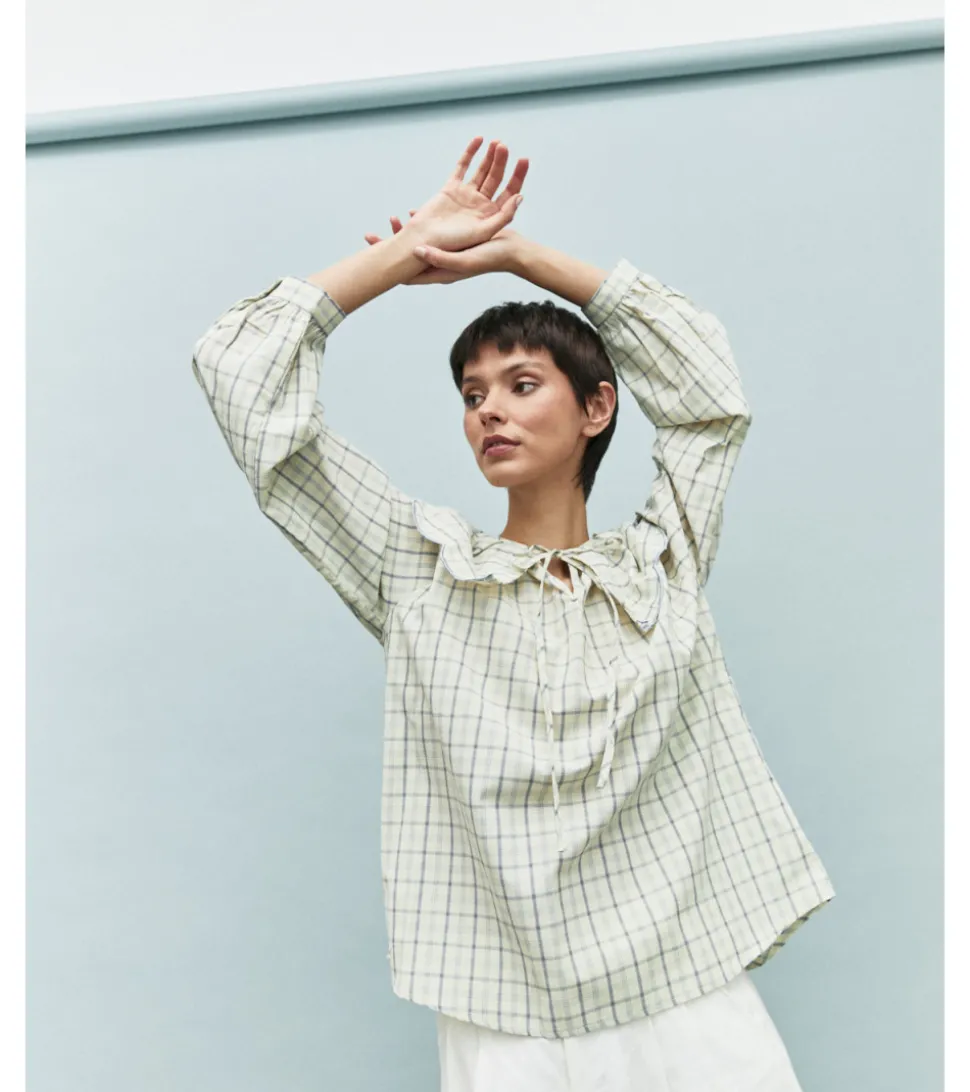 CAMISA CUELLO BOBO CUADROS