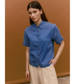 CAMISA DENIM MANGA CORTA