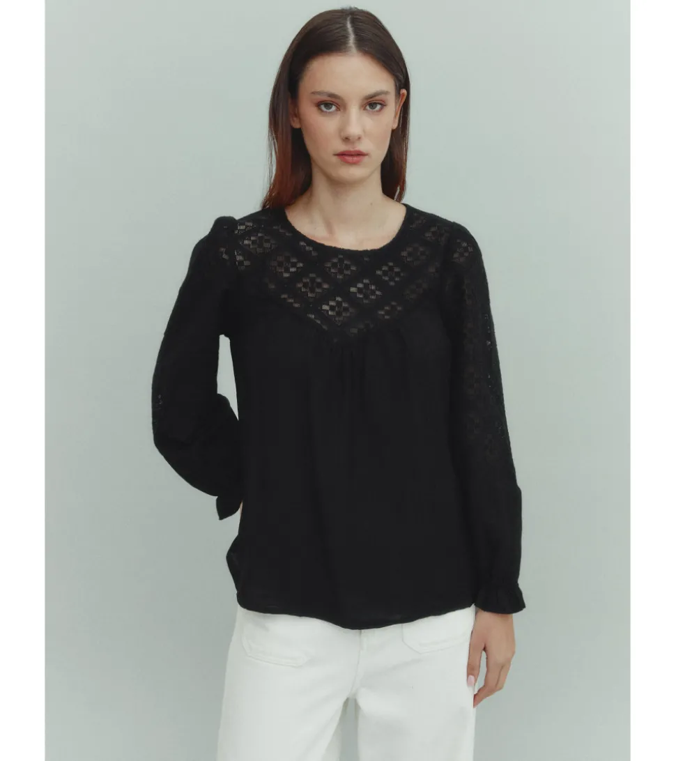 CAMISA DETALLE CROCHÉ
