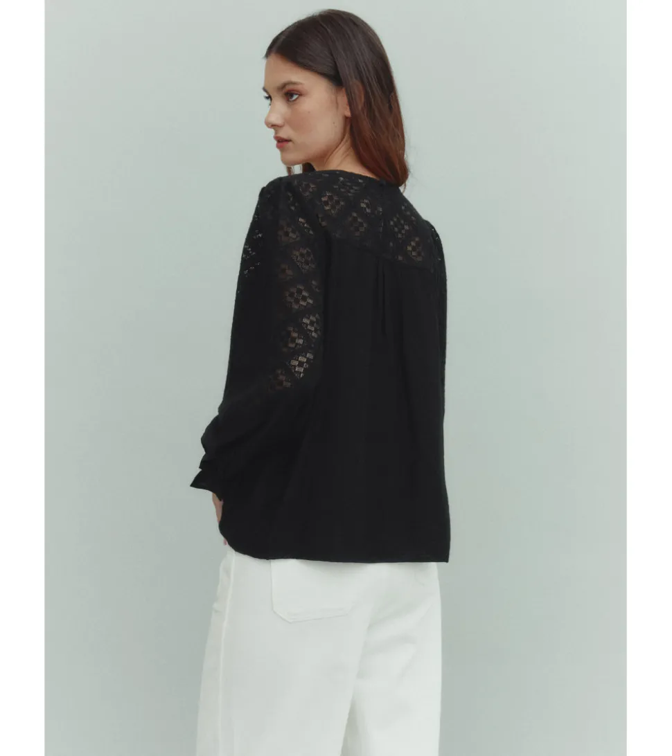 CAMISA DETALLE CROCHÉ