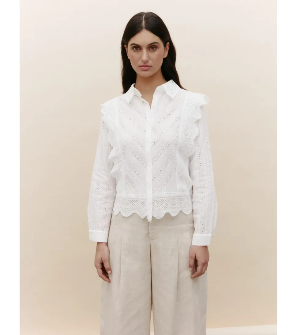 CAMISA PERFORADA VOLANTES