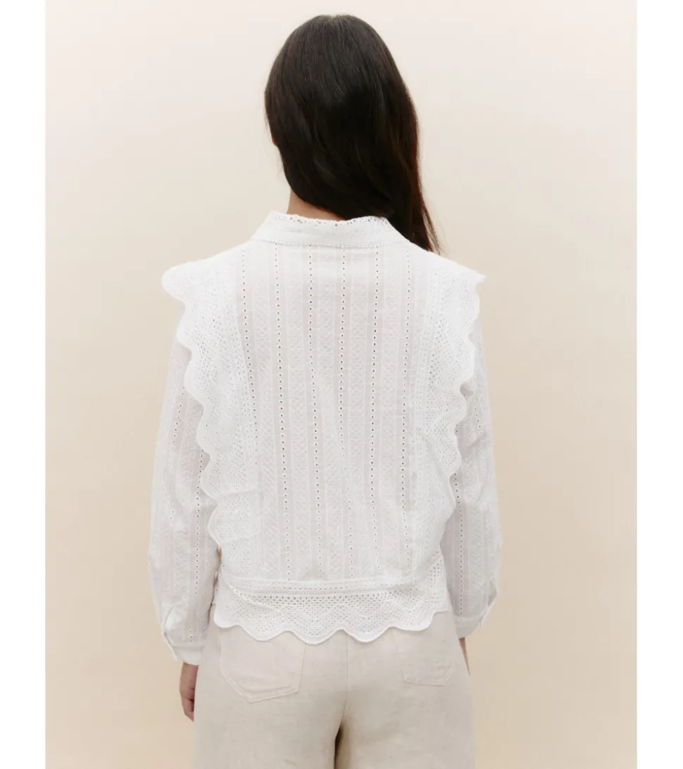 CAMISA PERFORADA VOLANTES