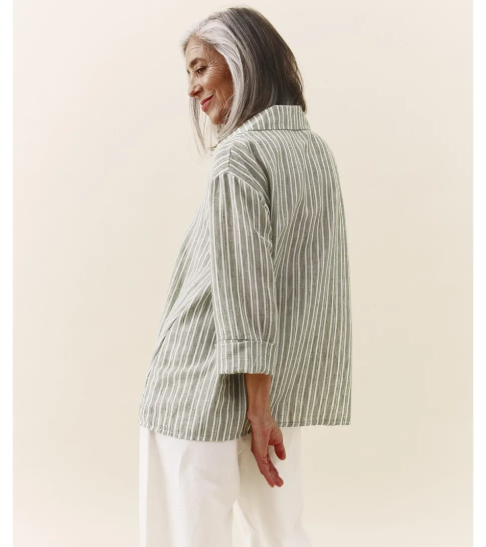 CAMISA RAYAS BOTONES